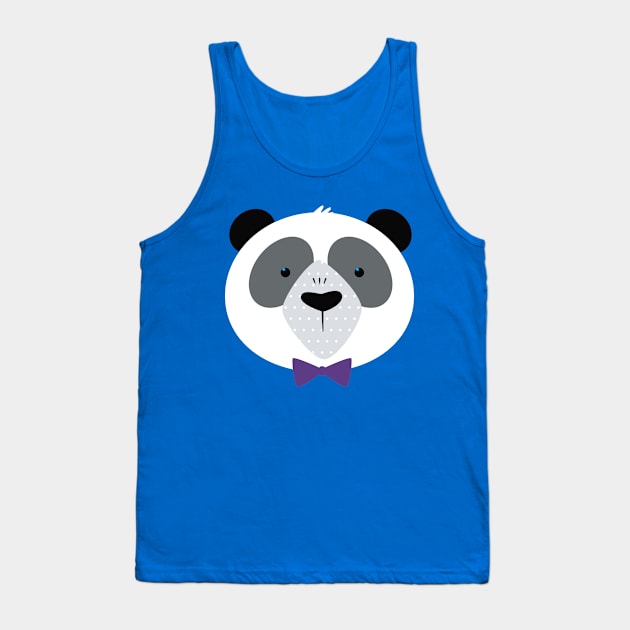 Panda with a bow tie Tank Top by ilaamen